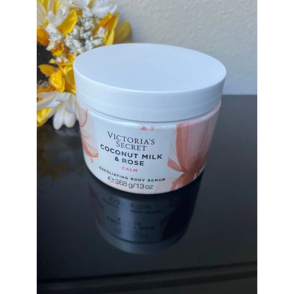 Victoria's Secret Coconut Milk & Rose Calm Exfoliating Body Scrub 13 oz New